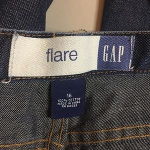 Ladies size 16 gap flare jeans wide leg